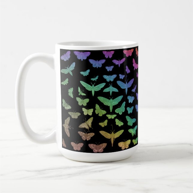 Caneca De Café Borboletas coloridas, mariposas mariposas insetos  (Esquerda)