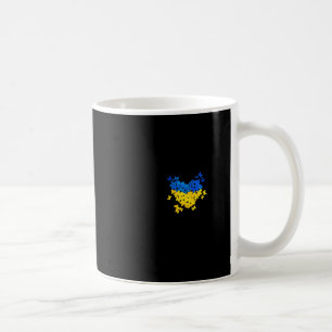 Caneca De Café Borboletas Coração Bandeira da Ucrânia Ucraniana U