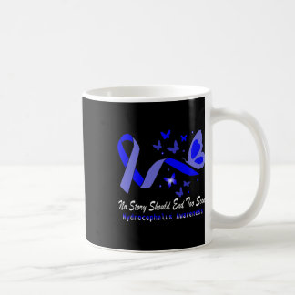 Caneca De Café Borboletas de consciência suportam fita azul
