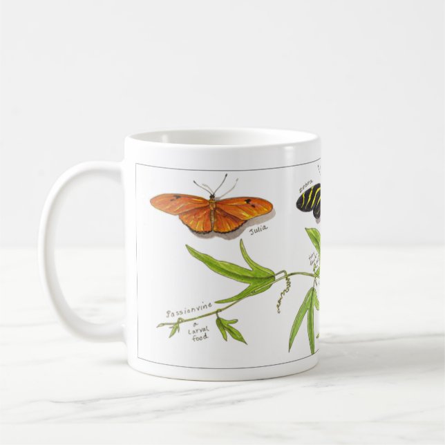 Caneca De Café Borboletas de Longwing (Esquerda)