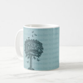 Caneca De Café Borboletas de pássaros azuis Árvore de sonhos