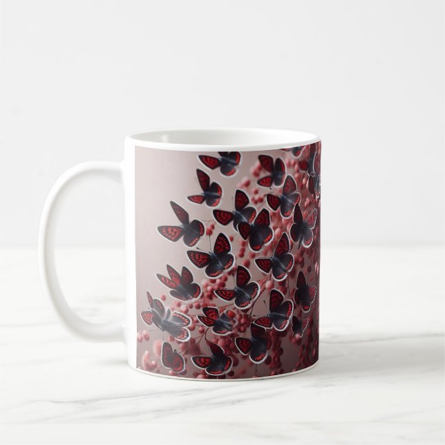 Caneca De Café Borboletas Design de café muito bem projetadas (Esquerda)