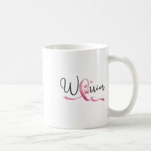 Caneca De Café Borboletas do Mês do Cancer da Mama Fita rosa Fita
