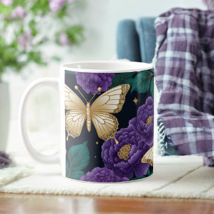 Caneca De Café Borboletas do Saphir ouro e Delícia de Pessoas Rox