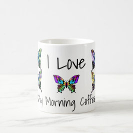 Caneca De Café Borboletas elegantes com tipografia