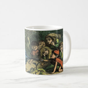 Caneca De Café Borboletas Elf Trabalho de arte Cute Elves