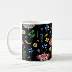 Caneca De Café Borboletas multicoloridas: padrão perfeito