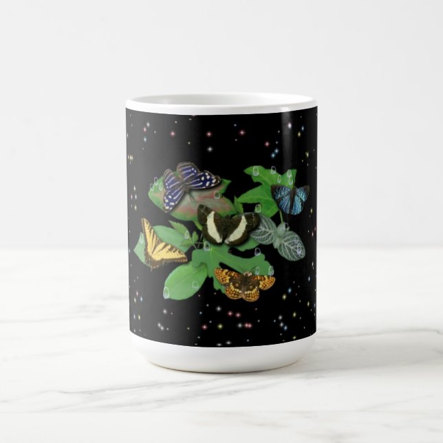 Caneca De Café Borboletas nas Folhas (Centro)
