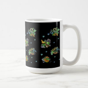 Caneca De Café Borboletas nas Folhas