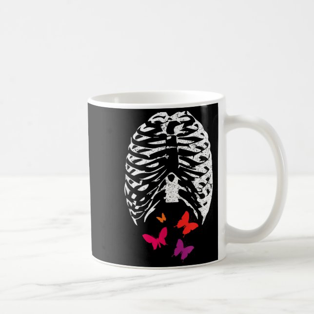 Caneca De Café Borboletas No Estômago Halloween (Direita)