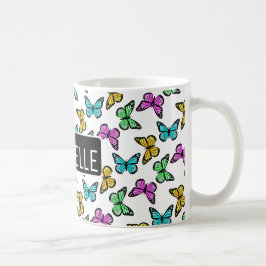 Caneca De Café Borboletas Personalizadas