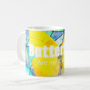 Caneca De Café Borboletas Personalizadas são minha terapia de Ver