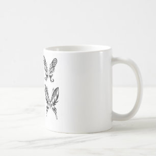 Caneca De Café Borboletas Pretas E Brancas