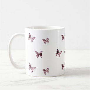 Caneca De Café Borboletas Rosa Satanás Voando Animais Femininos