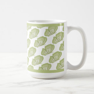 Caneca de Café Borboletas Verdes