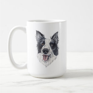 Caneca De Café Borda Collie Dog Mug   15 oz