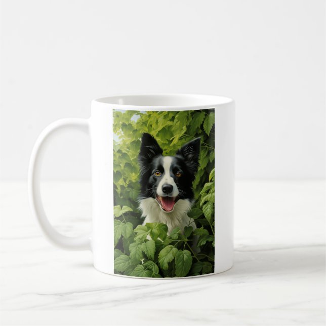 Caneca De Café Borda Collie em verde (Esquerda)