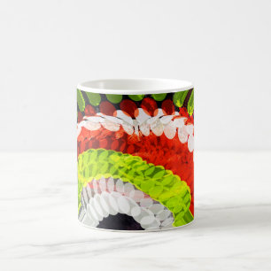 Caneca De Café Borda da arte funky do tempo