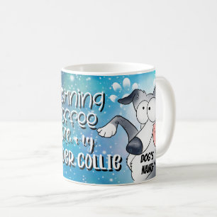 Caneca De Café Borda de Cartoon Coca-Collie Pet Coffee Mug, Taça