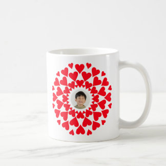 Caneca De Café Borda de Coração Personalizável