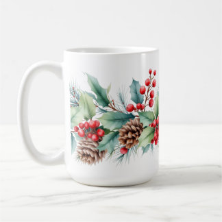 Caneca De Café Borda Rústica em Aquarela