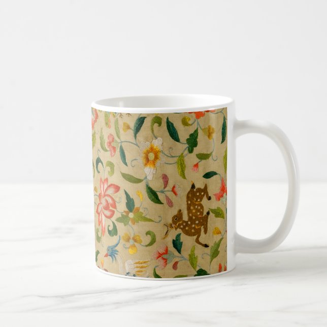 Caneca De Café Bordado de Animal em Crewel Vintage: Tapeçaria Ant (Direita)