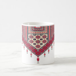 Caneca De Café Bordado Palestiniano Tradicional