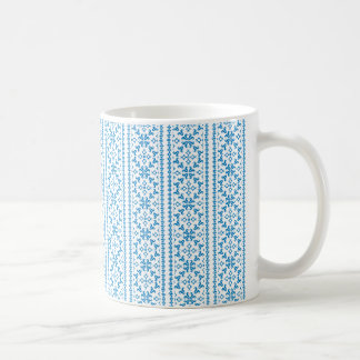 Caneca De Café Bordado Ucraniano Blue Vyshyvanka