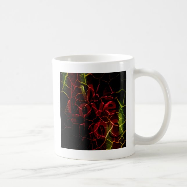 Caneca De Café Bordas Coradas, Coração Forte: Amor Inseparável (Direita)