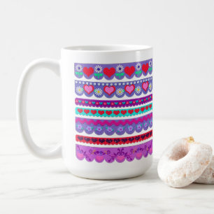 Caneca De Café Bordas de Dia dos Namorados em Estilo de Feltro Bo