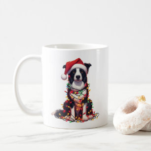 Caneca De Café Border Collie Dog Puppy Christmas