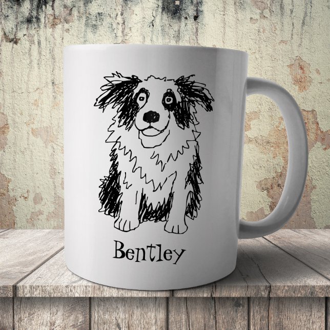 Caneca De Café Border Collie Engraçado (Criador carregado)