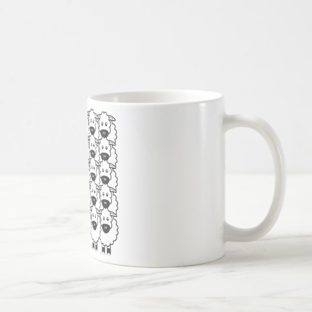 Caneca De Café Border collie Liso-Revestido nos carneiros (Direita)