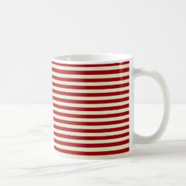 Caneca De Café Borgonha e Grelhas de Creme