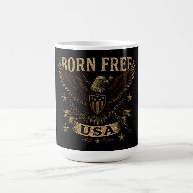 Caneca De Café Born Free USA – American Freedom Birth Pride (Centro)