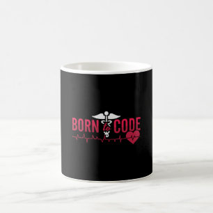 Caneca De Café Born To Code Medical Coder ICD Coding Programmer