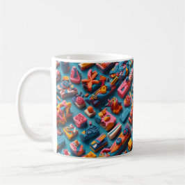 Caneca De Café Borrachas de Formatos Únicos e Coloridos com Desig