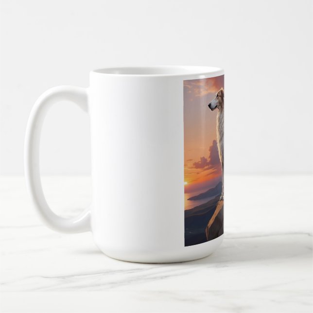 Caneca De Café Borzoi Elegant Breed Coffee Mug (Esquerda)