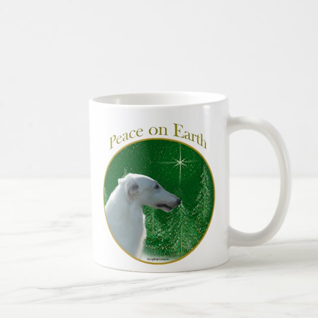 Caneca De Café Borzoi Peace (Direita)