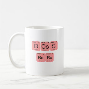 Caneca De Café Bósforo Rosa Elemento Periódico de Mesa Babe