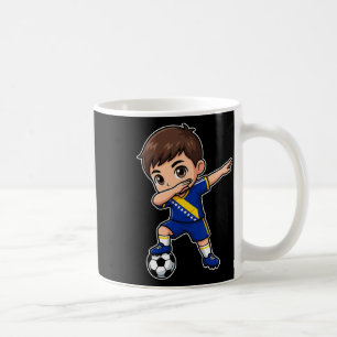 Caneca De Café Bósnia-Herzegovina Dab Kid Gol Cartoon Bandeira da