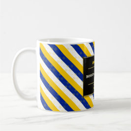 Caneca De Café Bosnia Herzegovina Football Fan Flag Colors Stripe