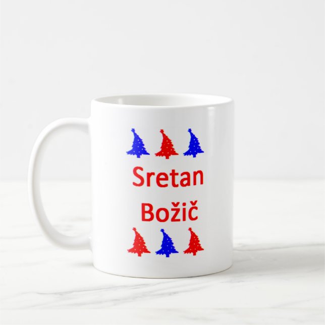 Caneca De Café bósnio feliz natal (Esquerda)