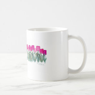 Caneca De Café Bosque de Tulipas Rosa