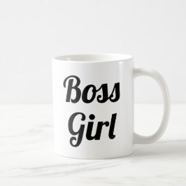 Caneca De Café Boss Girl | Slogan Mug | datilografia manuscrita