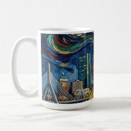 Caneca De Café Boston Football Art 2026 Skyline Stadium Design