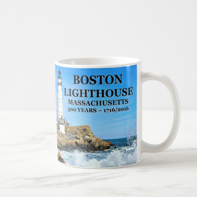 Caneca De Café Boston Lighthouse, Massachusetts (Direita)