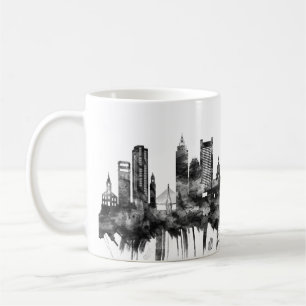 Caneca De Café Boston Massachusetts Skyline BW