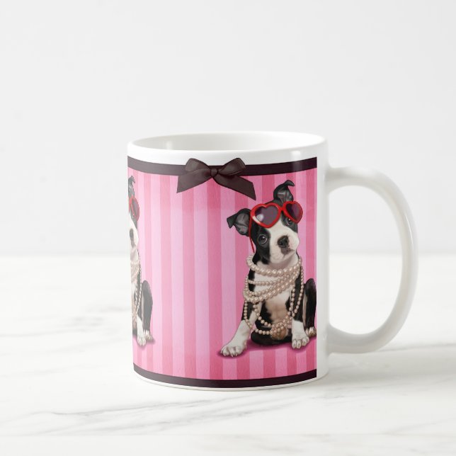 Caneca De Café Boston Terrier (Direita)