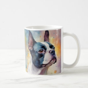 Caneca De Café Boston Terrier Dog 173 Watercolor